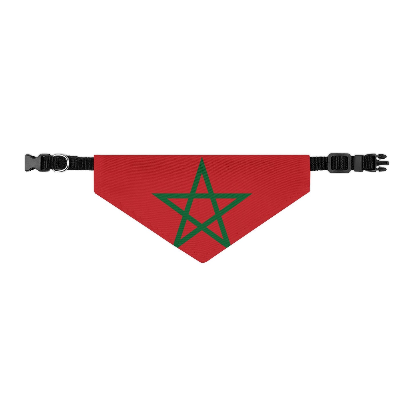 Morocco Soccer Dog Bandana — Moroccan Flag Snap-On Pet Bandana, Fan Gear