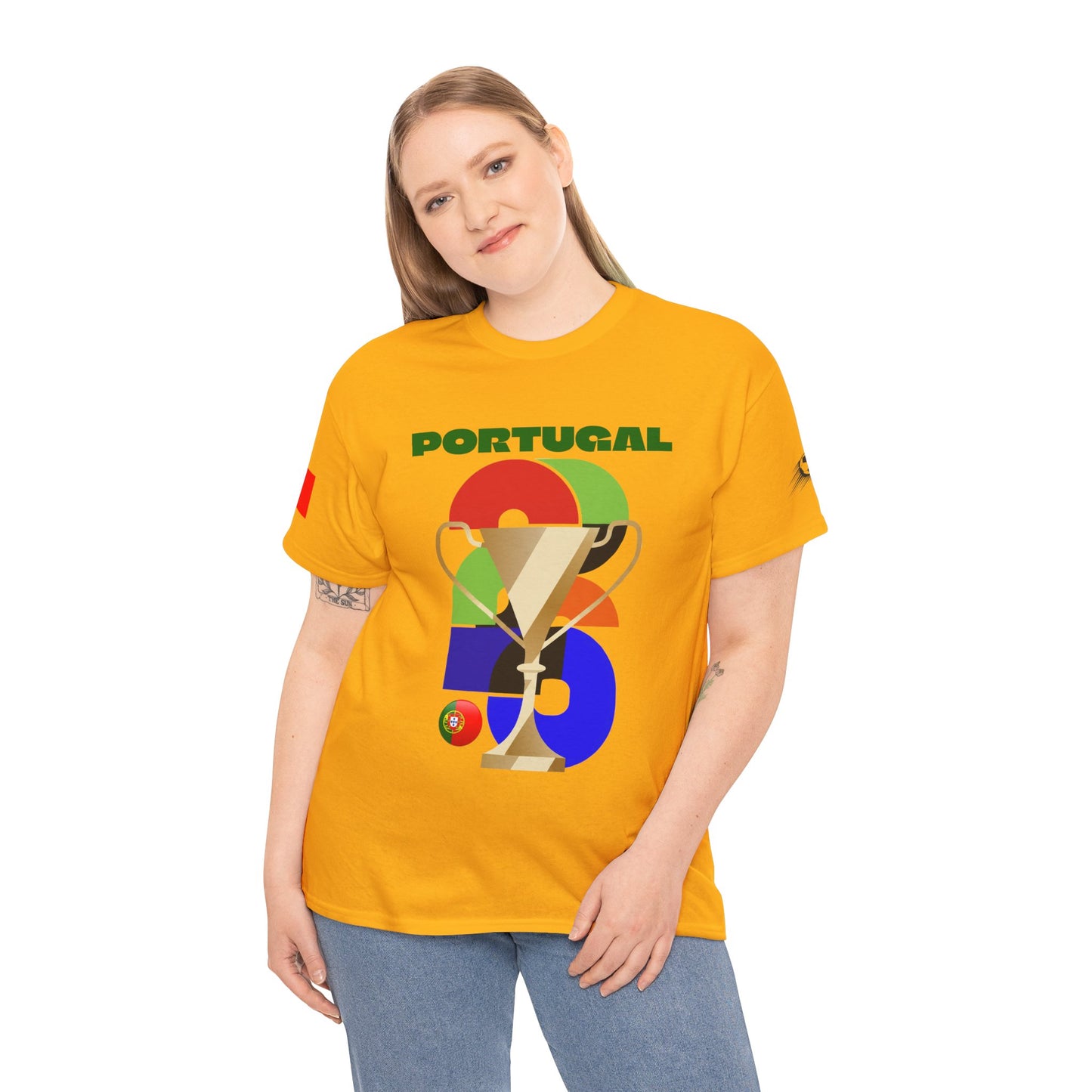 Portugal Football T-Shirt - Unisex Portugal Soccer Fan Tee with Flag (2026)
