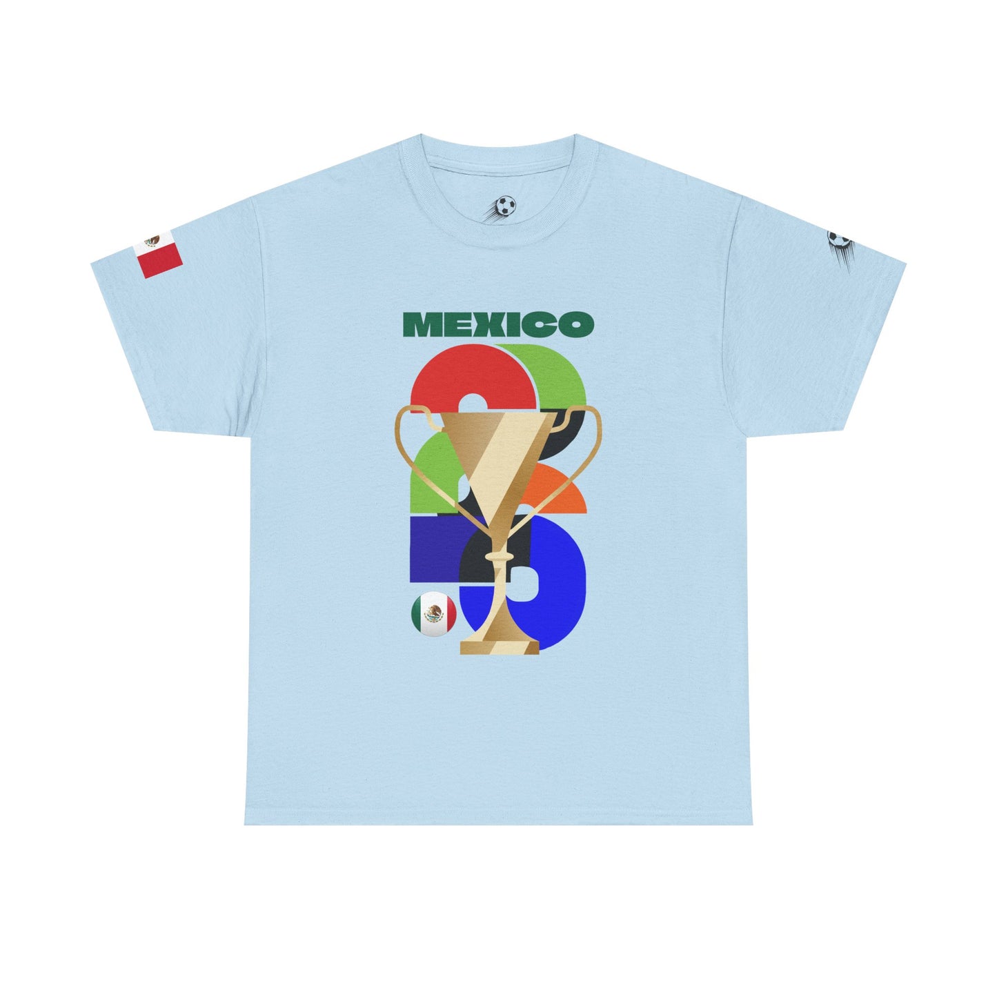 Mexico Football T-Shirt - Unisex Mexico Soccer Fan Tee with Flag (2026)