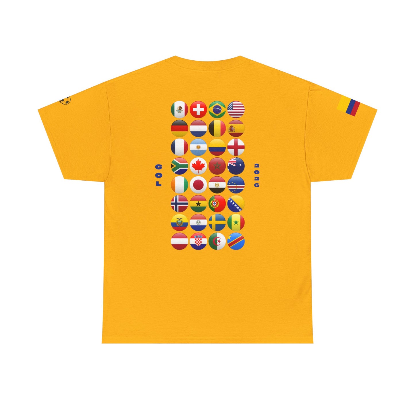 Colombia Football T-Shirt - Unisex Colombia Soccer Fan Tee with Flag (2026)