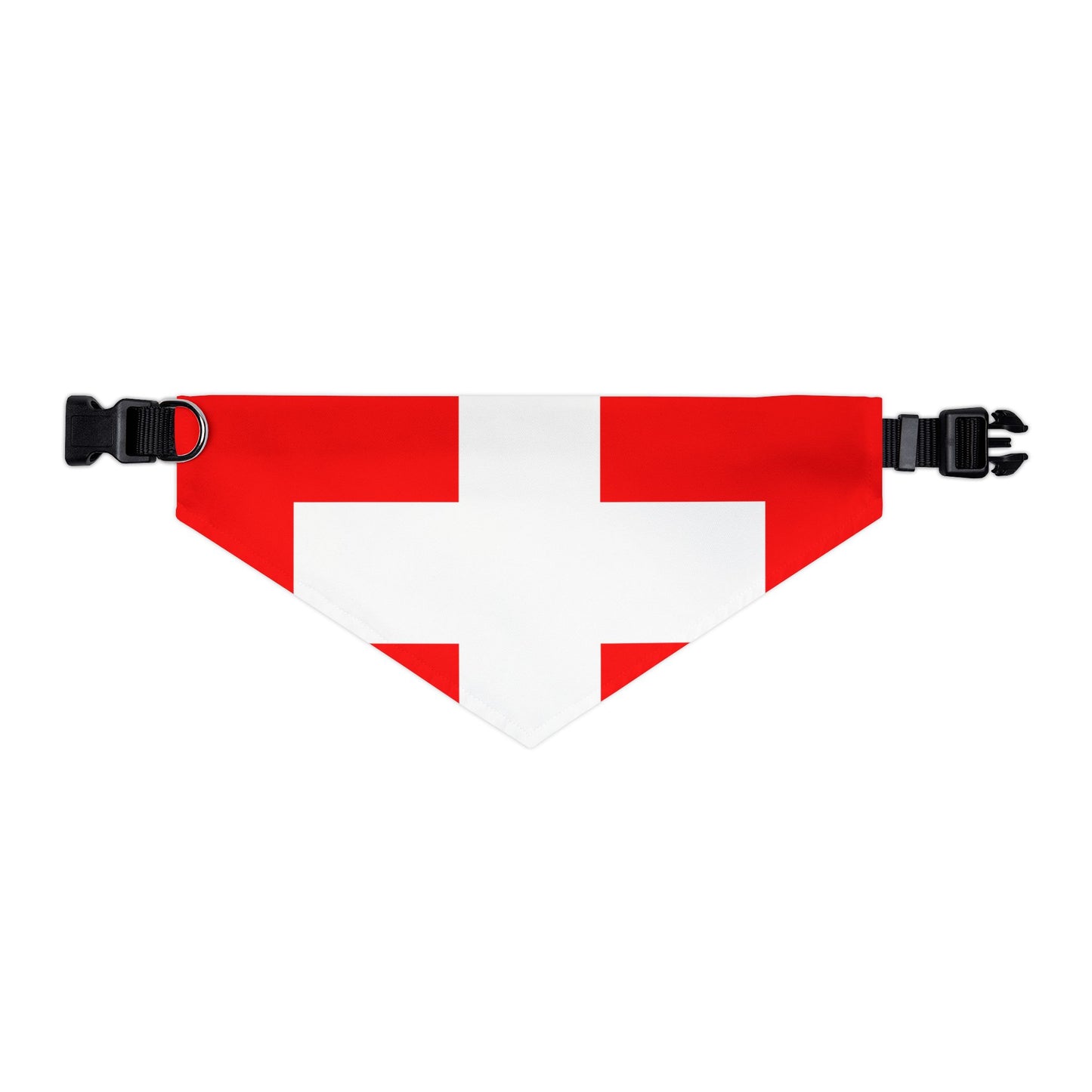 Switzerland Soccer Dog Bandana — Swiss Flag Snap-On Pet Bandana, Fan Gear