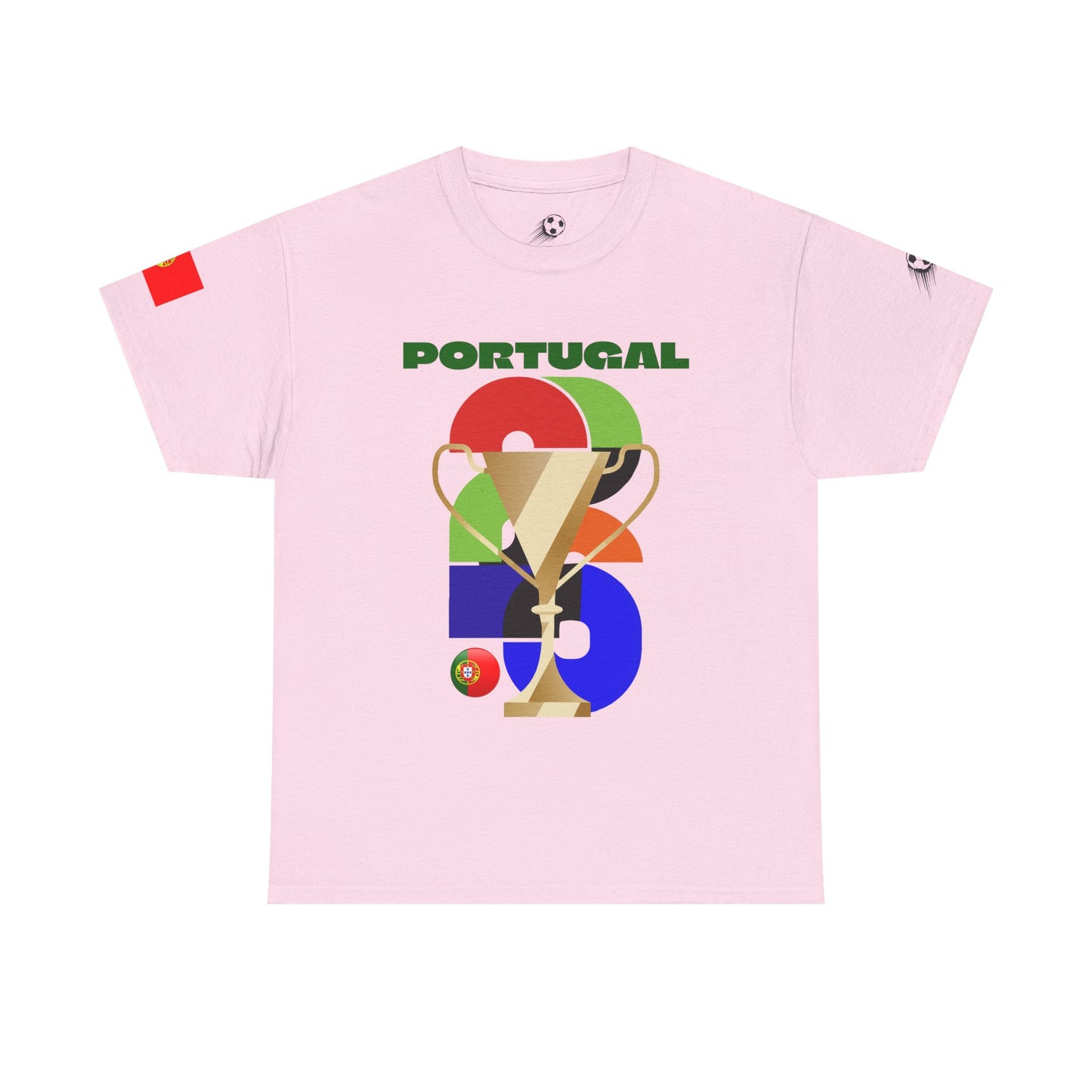 Portugal Football T-Shirt - Unisex Portugal Soccer Fan Tee with Flag (2026)