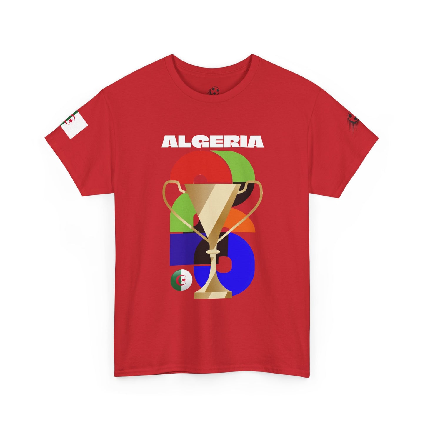 Algeria Football T-Shirt - Unisex Algeria Soccer Fan Tee with Flag (2026)