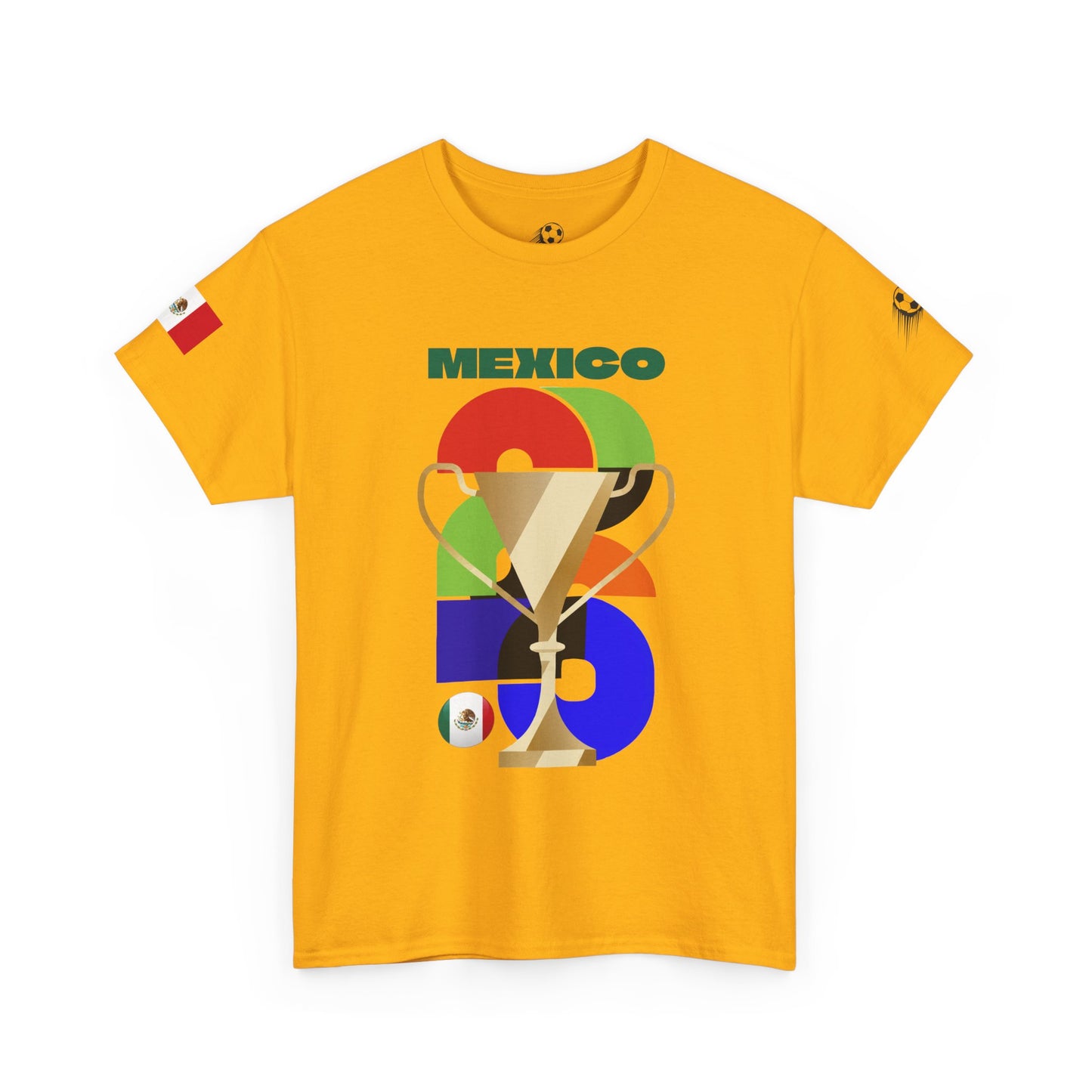 Mexico Football T-Shirt - Unisex Mexico Soccer Fan Tee with Flag (2026)