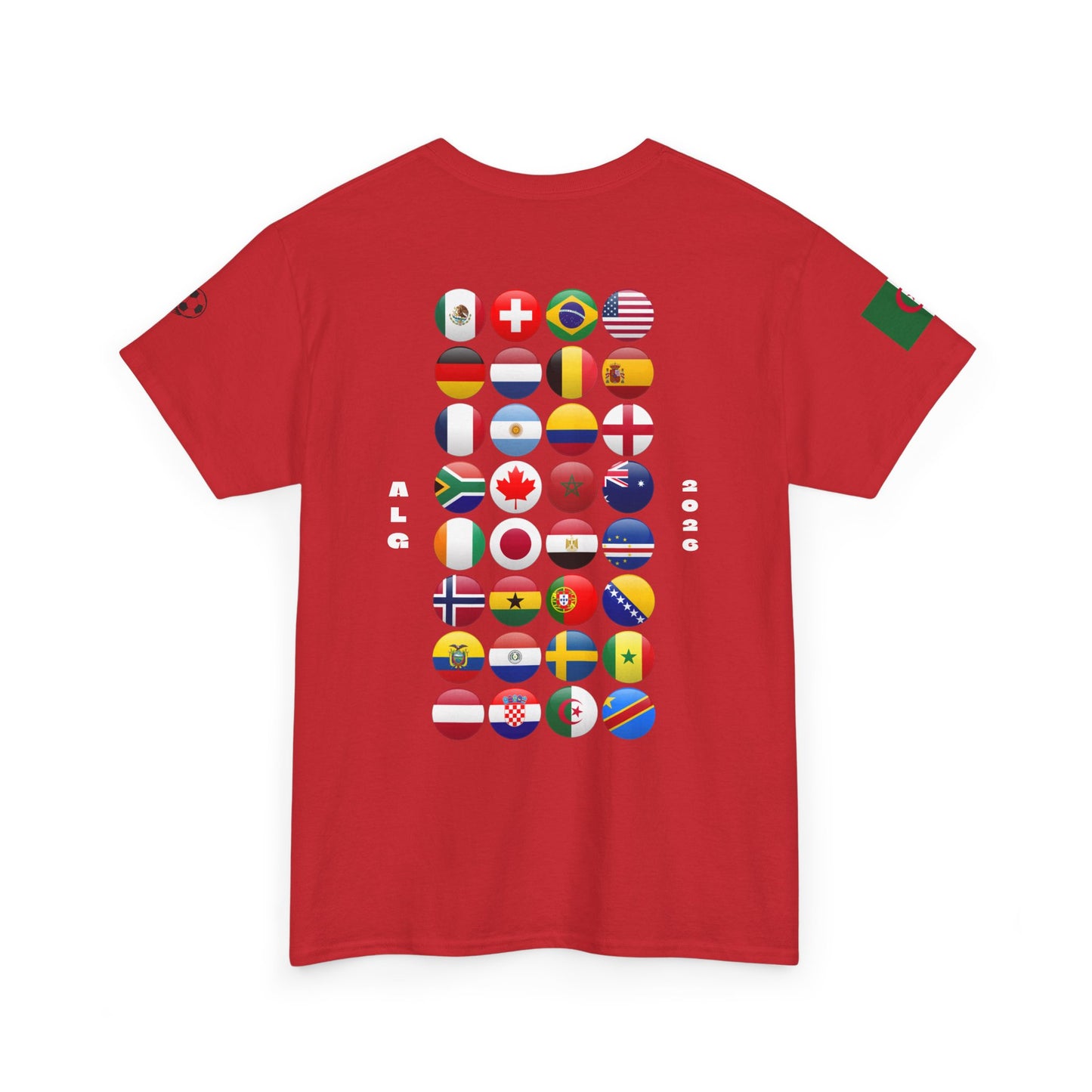 Algeria Football T-Shirt - Unisex Algeria Soccer Fan Tee with Flag (2026)