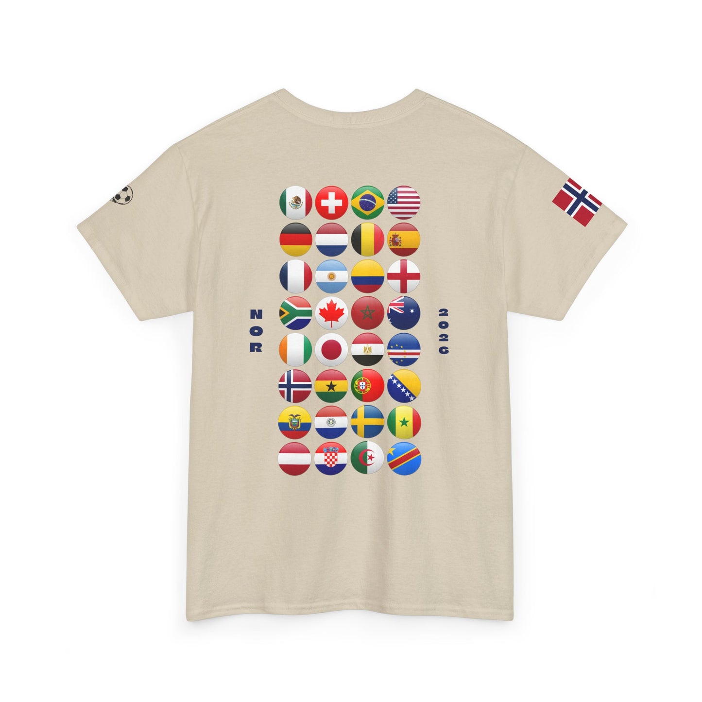 Norway Football T-Shirt - Unisex Norway Soccer Fan Tee with Flag (2026)
