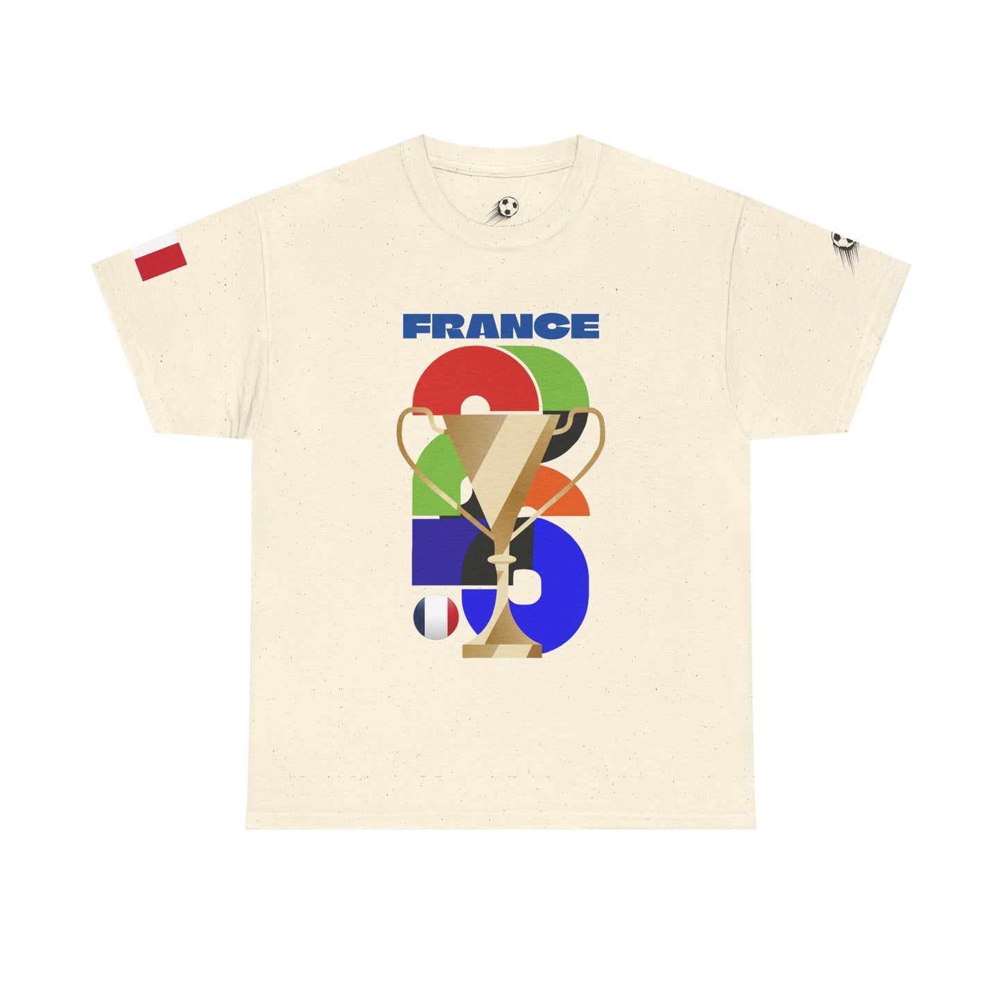 France Football T-Shirt - Unisex France Soccer Fan Tee with Flag (2026)