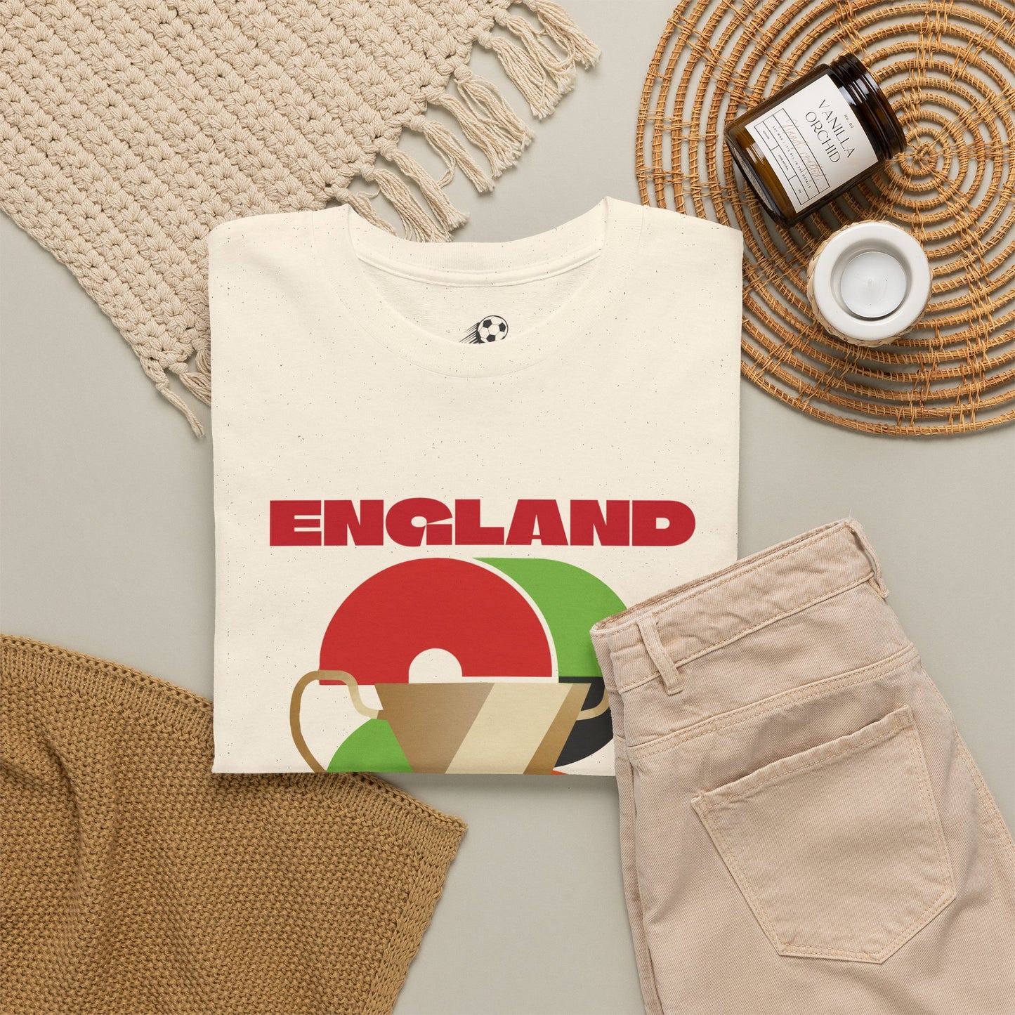 England Football T-Shirt - Unisex England Soccer Fan Tee with Flag (2026)