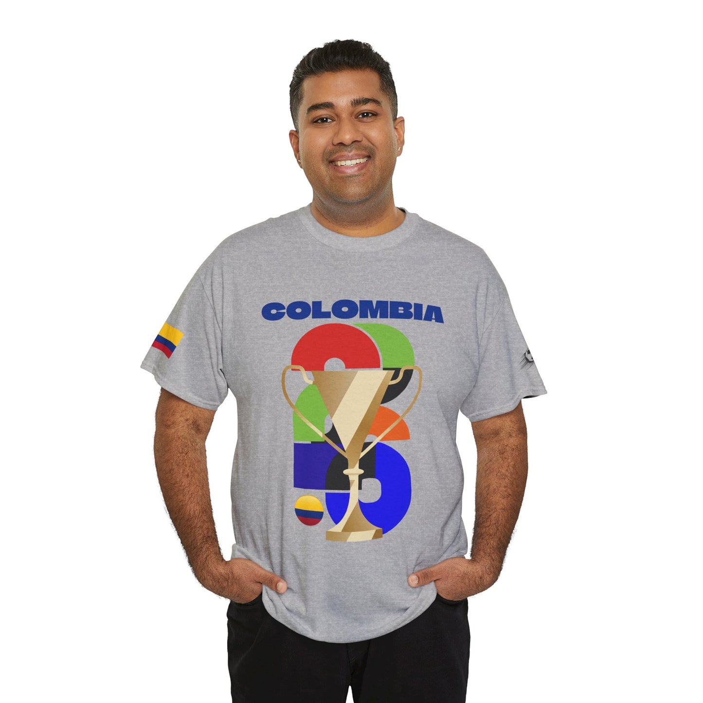 Colombia Football T-Shirt - Unisex Colombia Soccer Fan Tee with Flag (2026)
