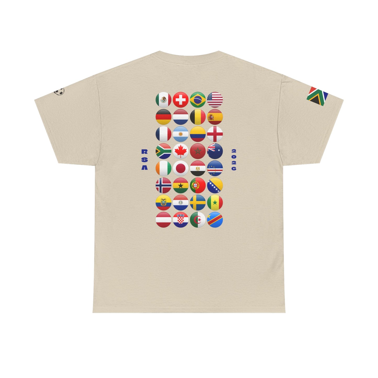South Africa Football T-Shirt - Unisex South Africa Soccer Fan Tee with Flag (2026)