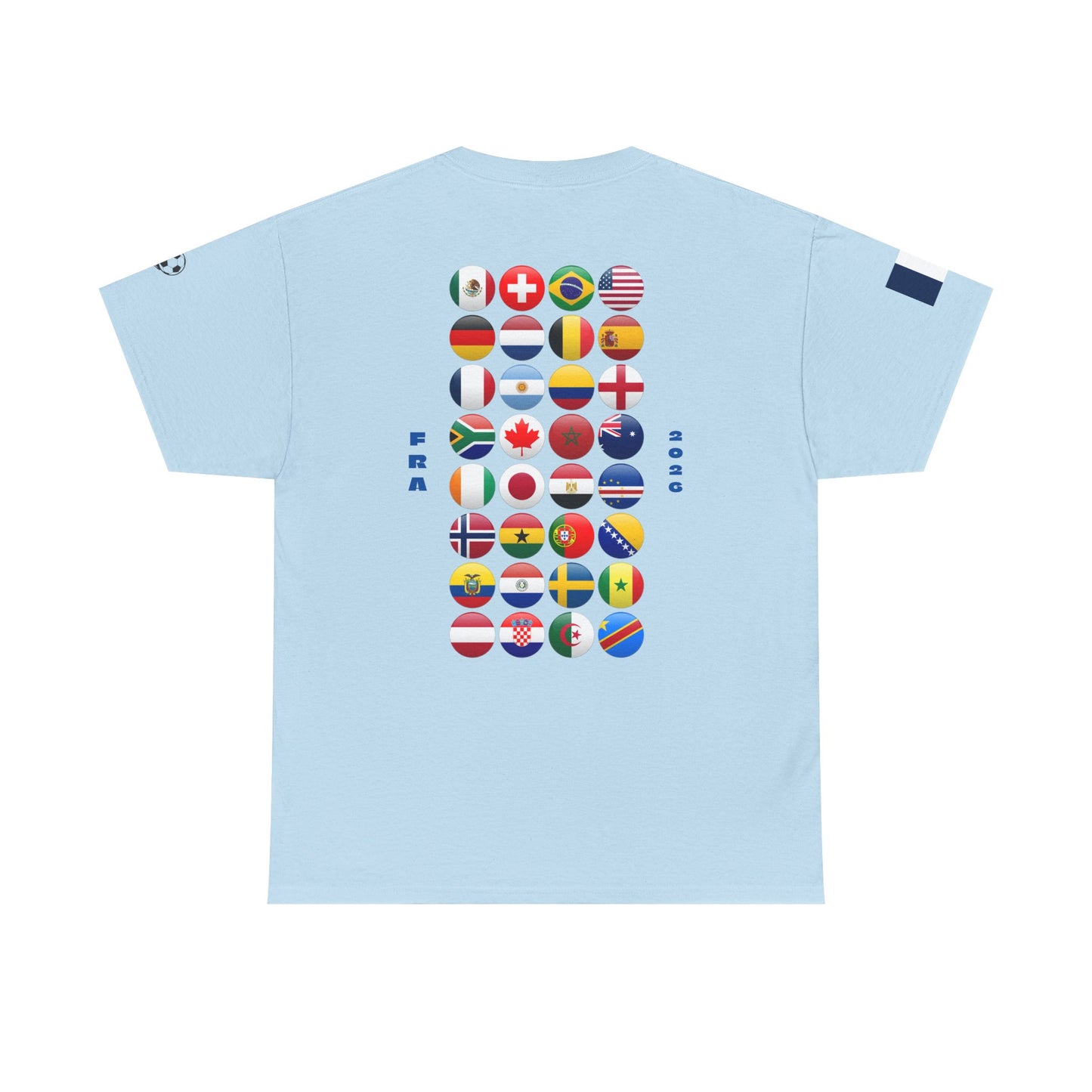 France Football T-Shirt - Unisex France Soccer Fan Tee with Flag (2026)