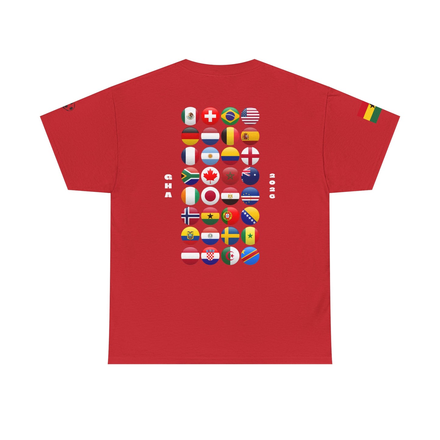 Ghana Football T-Shirt - Unisex Ghana Soccer Fan Tee with Flag (2026)