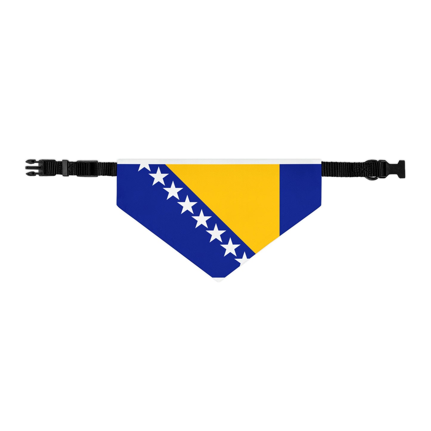 Bosnia and Herzegovina Soccer Dog Bandana — Bosnian Flag Snap-On Pet Bandana, Fan Gear