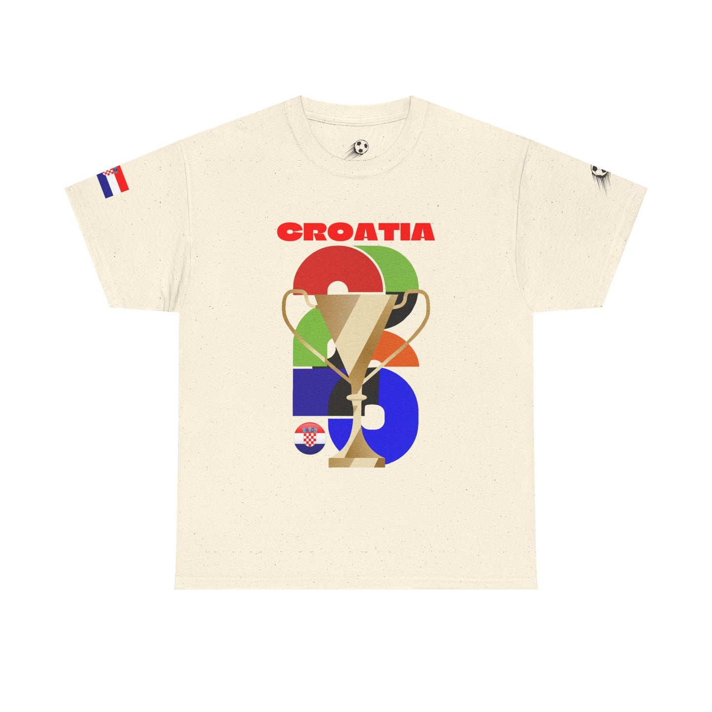 Croatia Football T-Shirt - Unisex Croatia Soccer Fan Tee with Flag (2026)