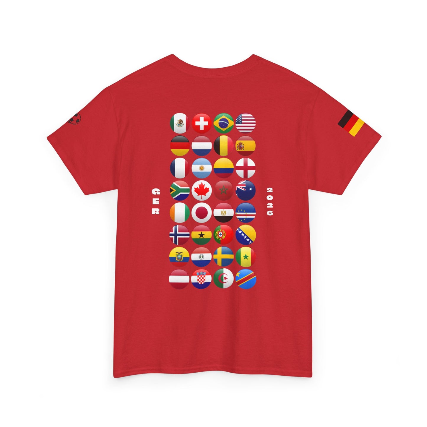 Germany Football T-Shirt - Unisex Germany Soccer Fan Tee with Flag (2026)