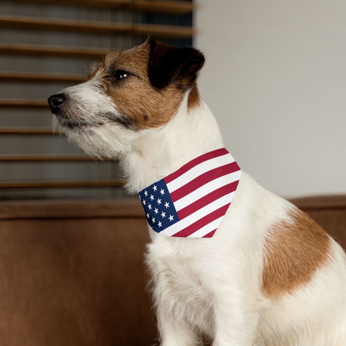 United States Soccer Dog Bandana — American Flag Snap-On Pet Bandana, Fan Gear