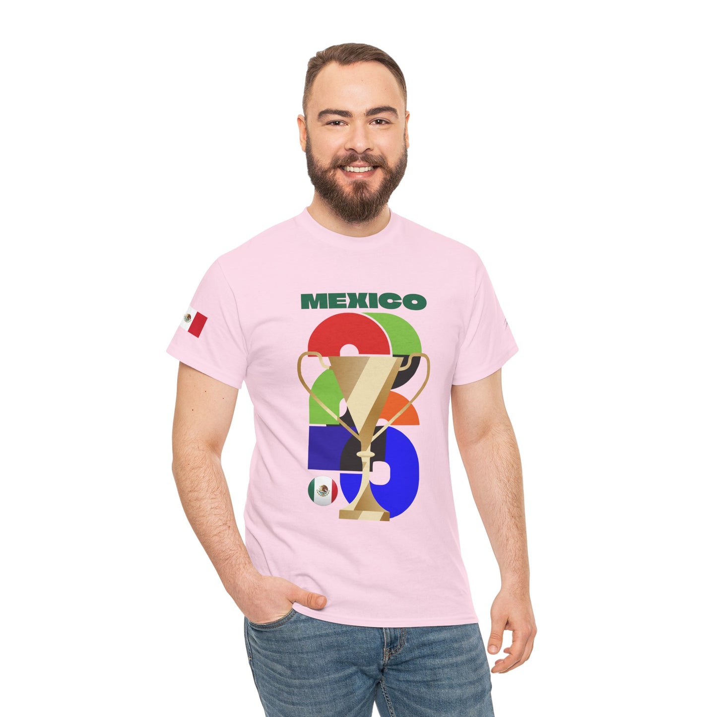 Mexico Football T-Shirt - Unisex Mexico Soccer Fan Tee with Flag (2026)