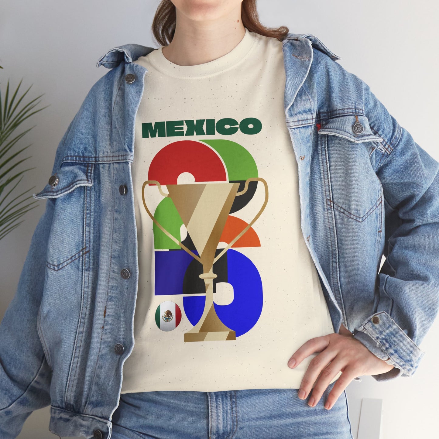 Mexico Football T-Shirt - Unisex Mexico Soccer Fan Tee with Flag (2026)