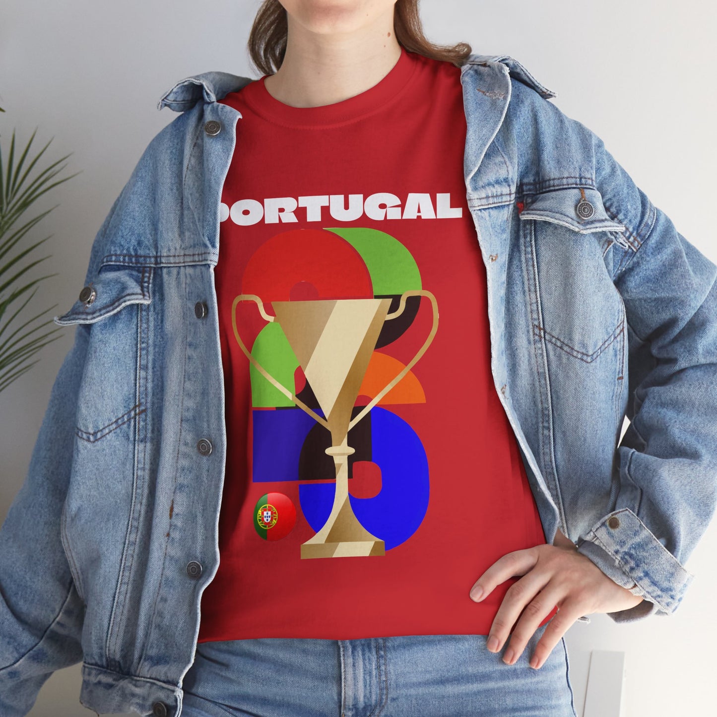 Portugal Football T-Shirt - Unisex Portugal Soccer Fan Tee with Flag (2026)