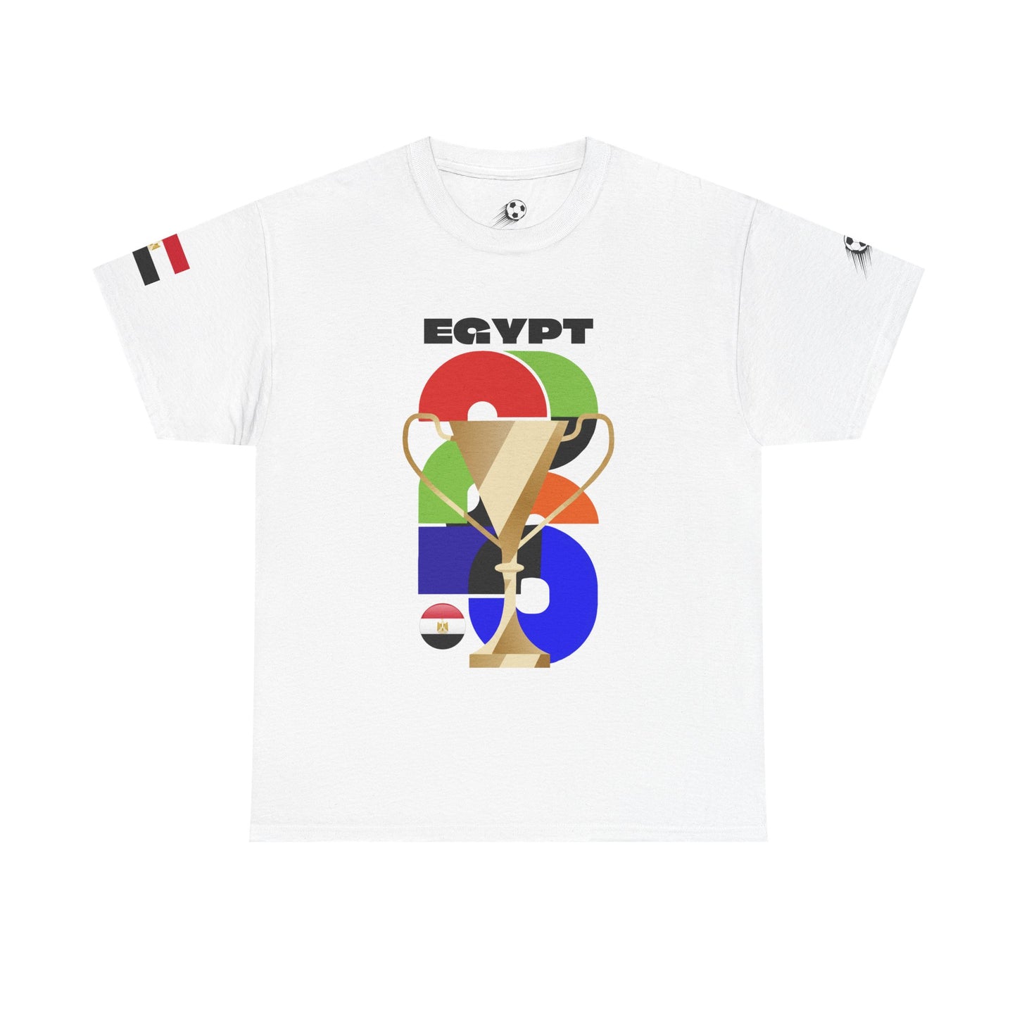 Egypt Football T-Shirt - Unisex Egypt Soccer Fan Tee with Flag (2026)