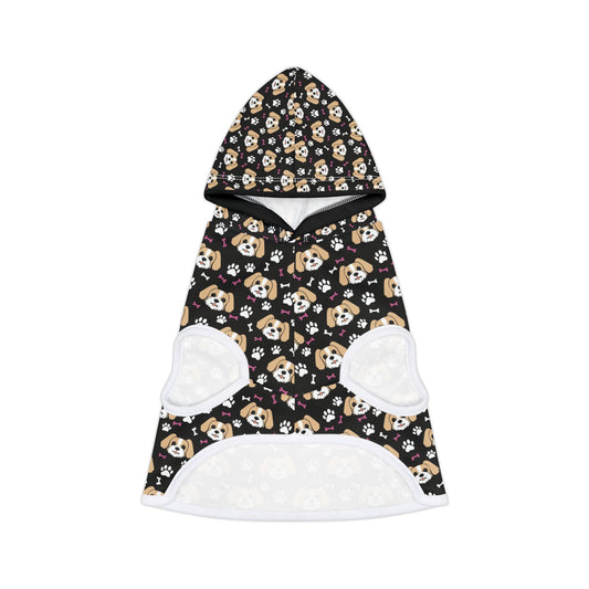 Shitzu Bone and Paw Print Pet Hoodie - Dog Lover Gift, Animal Print Sweatshirt, Puppy Paw Print Hoodie, Cute Dog Design Pullover, Pet Owner