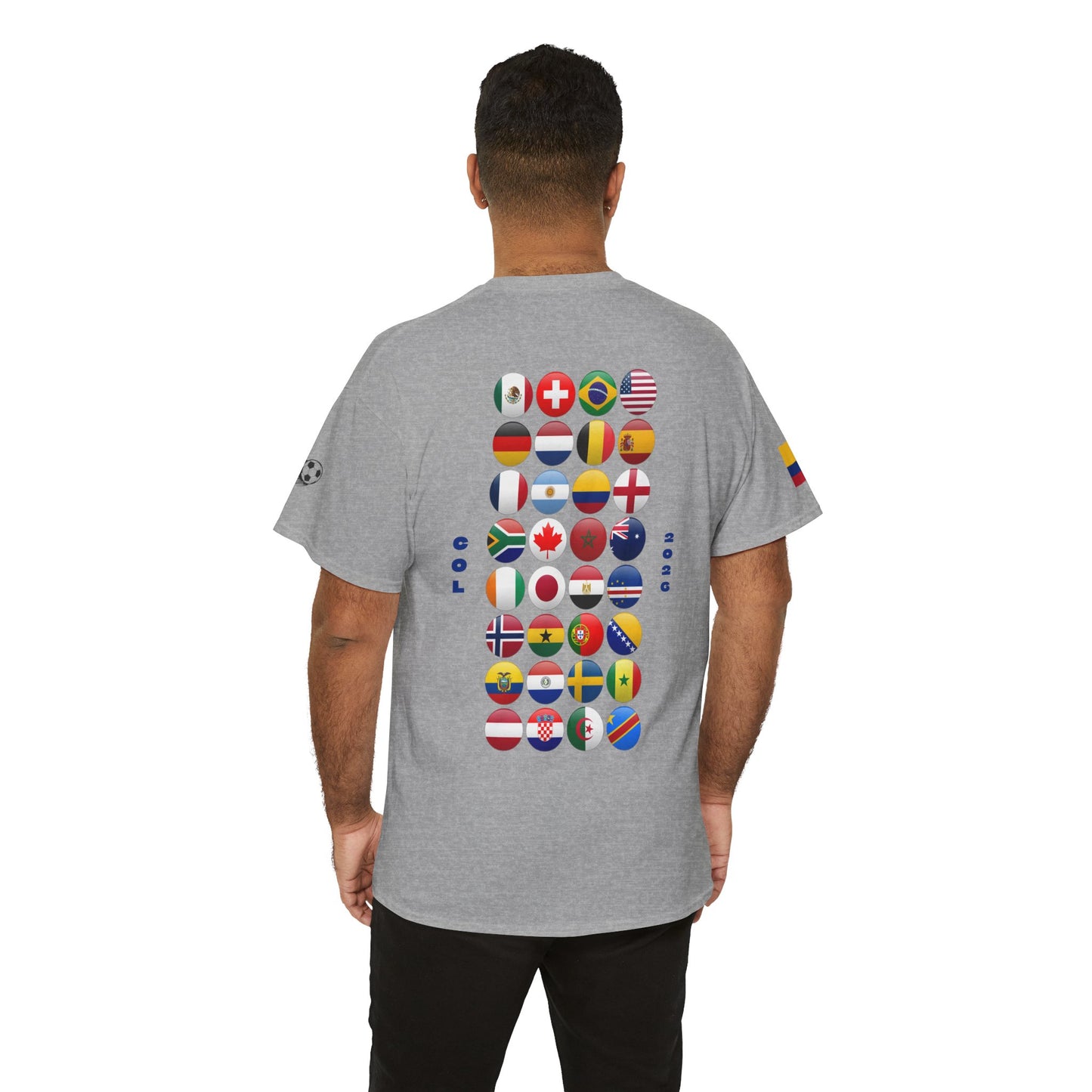 Colombia Football T-Shirt - Unisex Colombia Soccer Fan Tee with Flag (2026)