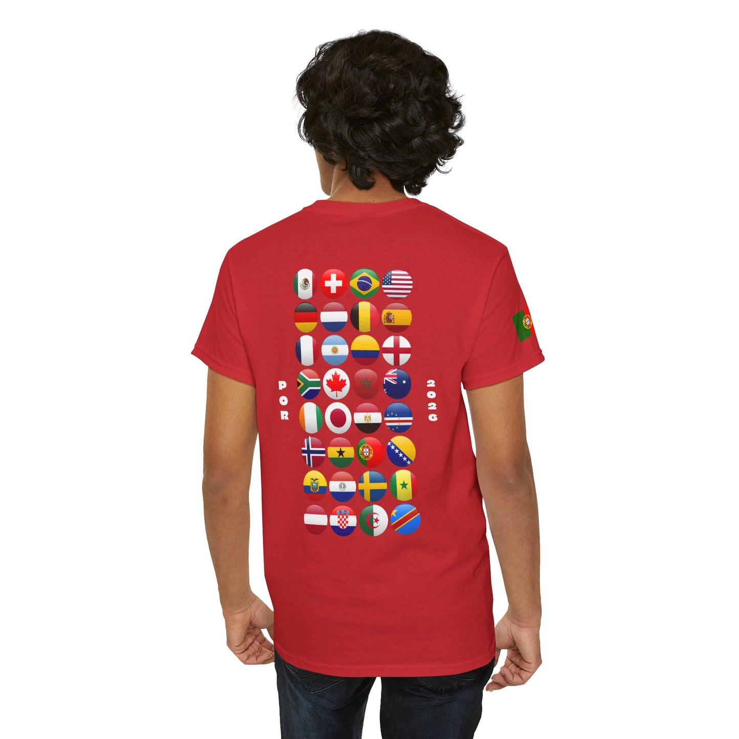 Portugal Football T-Shirt - Unisex Portugal Soccer Fan Tee with Flag (2026)