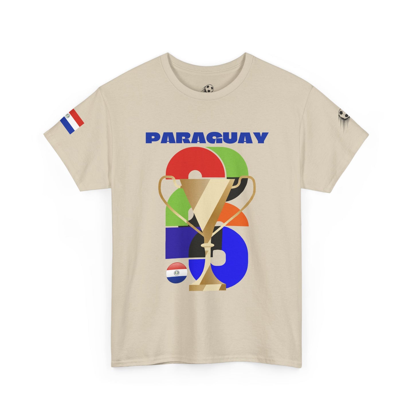 Paraguay Football T-Shirt - Unisex Paraguay Soccer Fan Tee with Flag (2026)