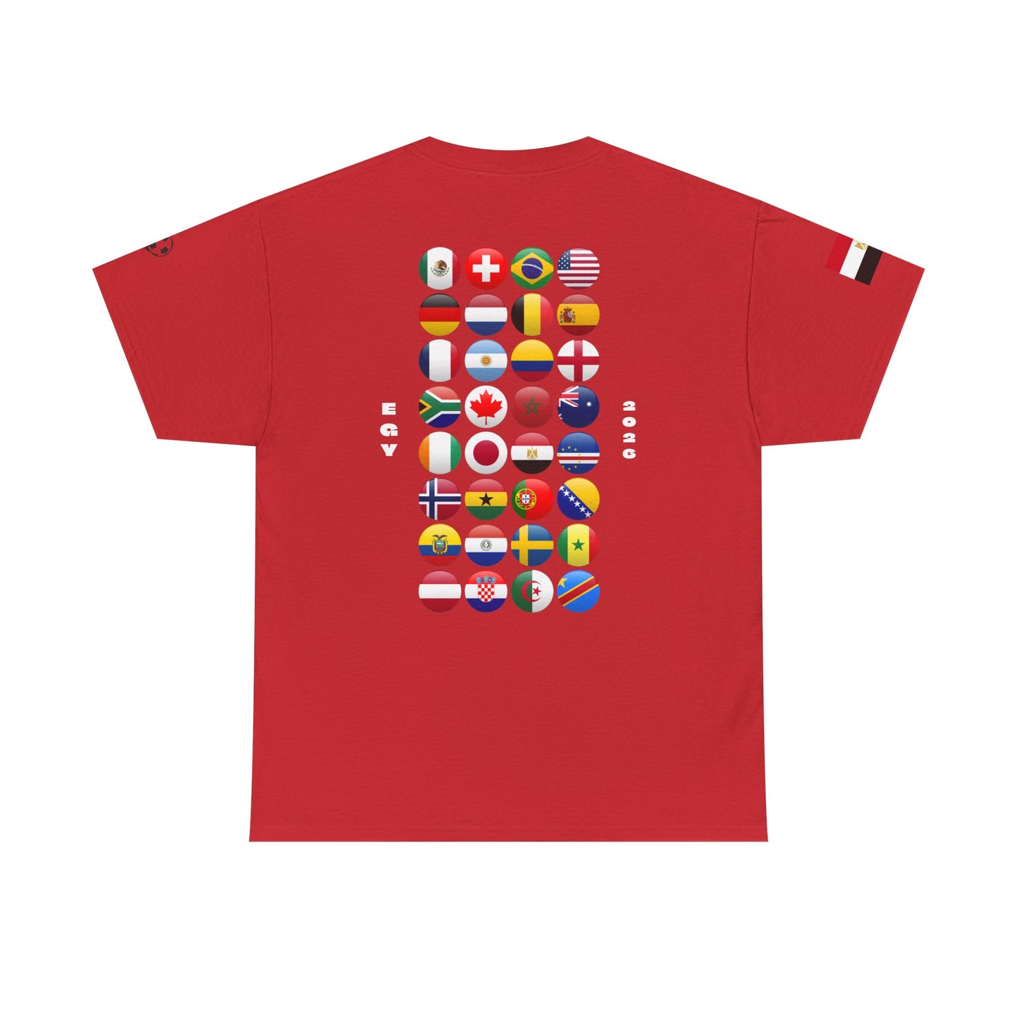 Egypt Football T-Shirt - Unisex Egypt Soccer Fan Tee with Flag (2026)