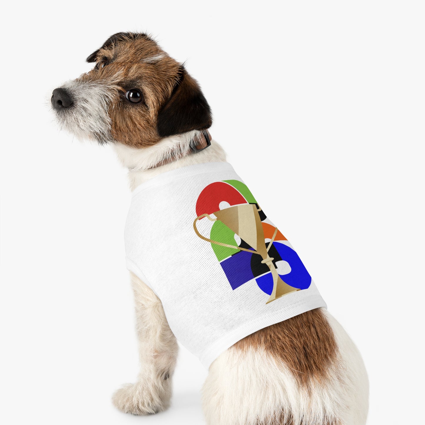 Soccer Dog Tank Top - Football Pet Tee with 2026 Trophy for Game Day & Watch Parties