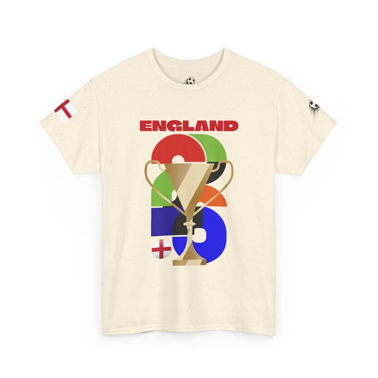 England Football T-Shirt - Unisex England Soccer Fan Tee with Flag (2026)