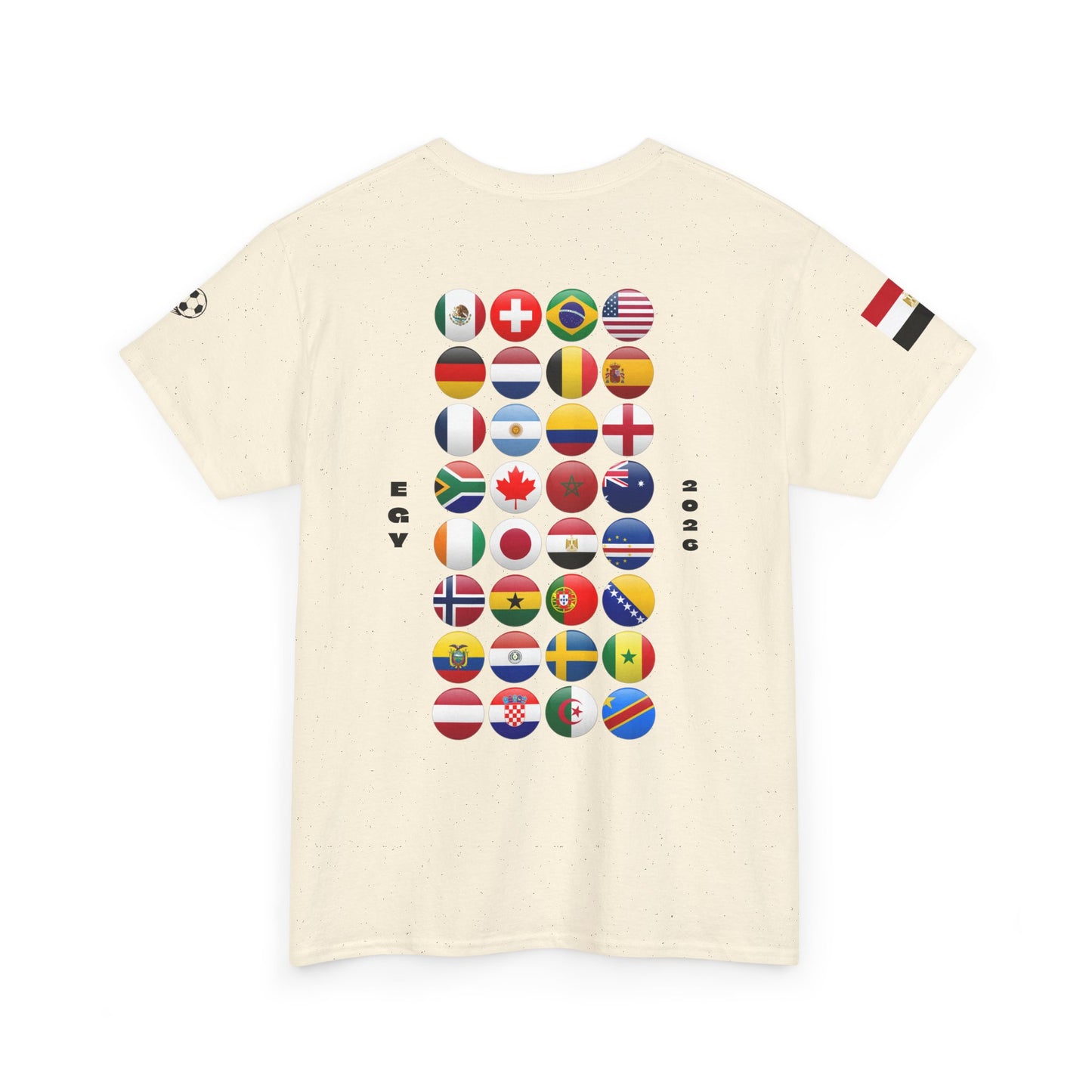 Egypt Football T-Shirt - Unisex Egypt Soccer Fan Tee with Flag (2026)