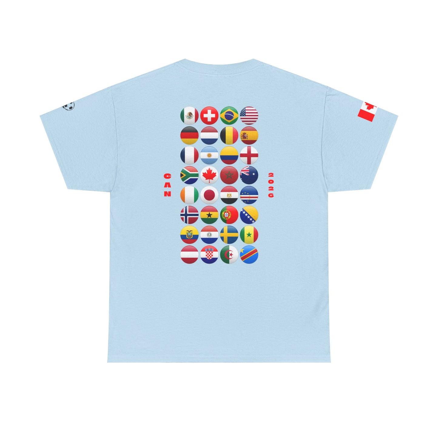 Canada Football T-Shirt - Unisex Canada Soccer Fan Tee with Flag (2026)