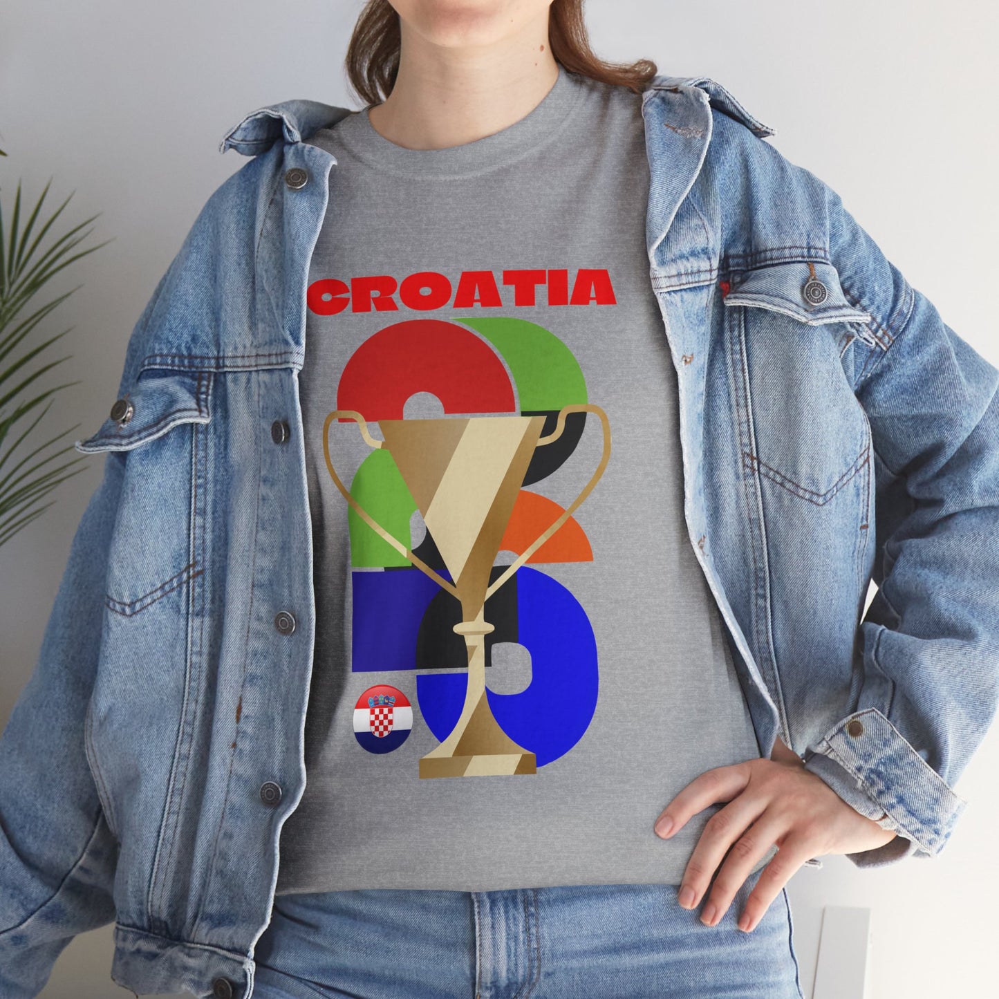 Croatia Football T-Shirt - Unisex Croatia Soccer Fan Tee with Flag (2026)