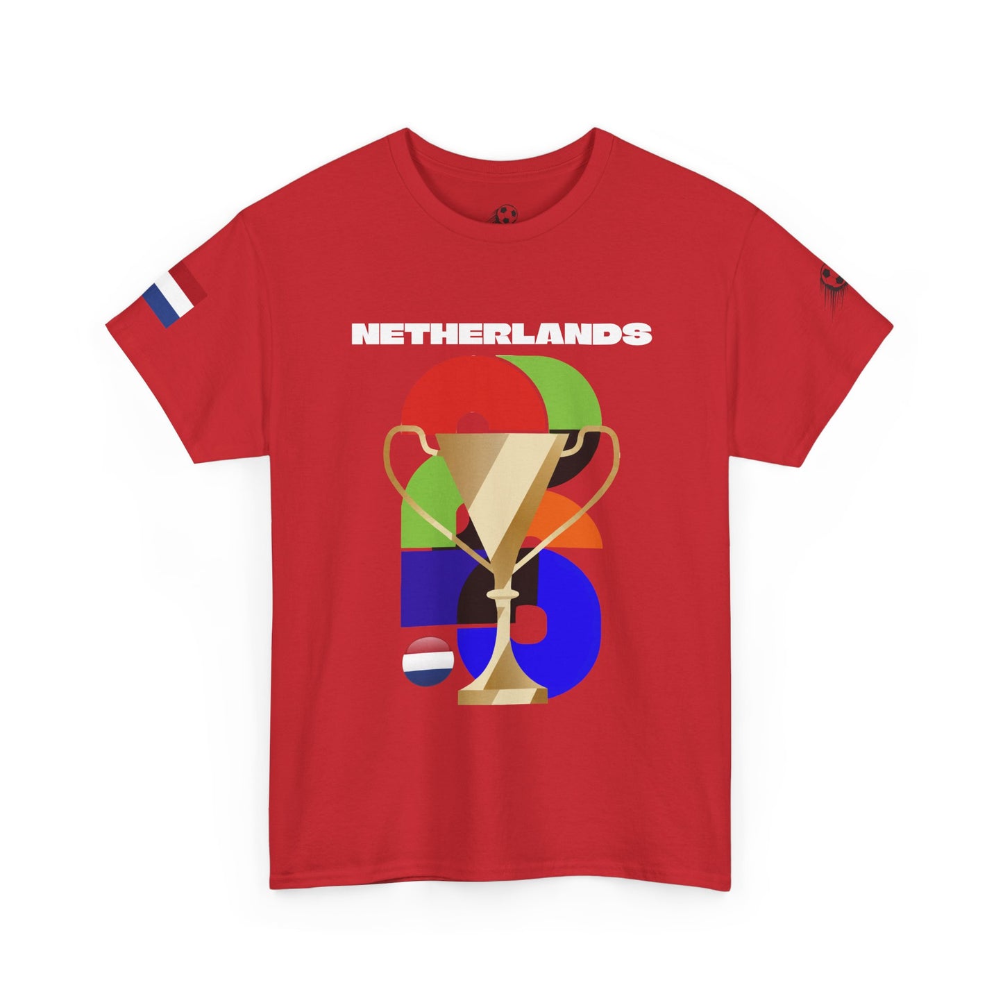 Netherlands Football T-Shirt - Unisex Netherlands Soccer Fan Tee with Flag (2026)