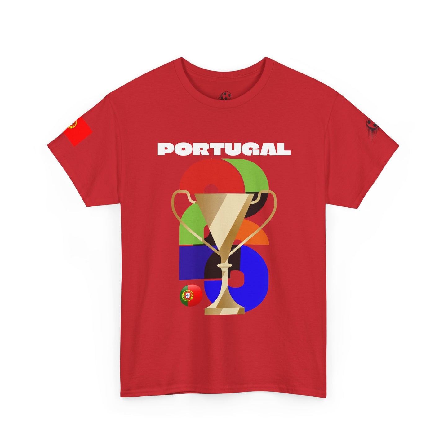Portugal Football T-Shirt - Unisex Portugal Soccer Fan Tee with Flag (2026)