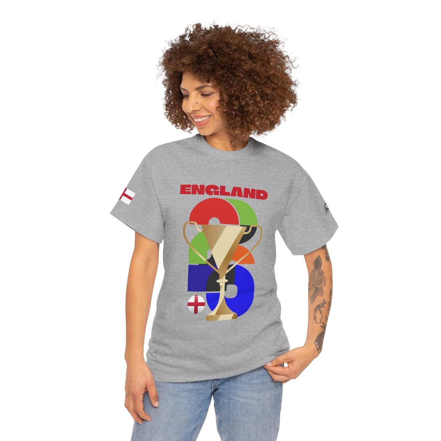 England Football T-Shirt - Unisex England Soccer Fan Tee with Flag (2026)