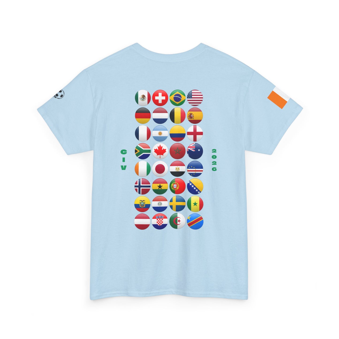 Ivory Coast Football T-Shirt - Unisex Ivory Coast Soccer Fan Tee with Flag (2026)