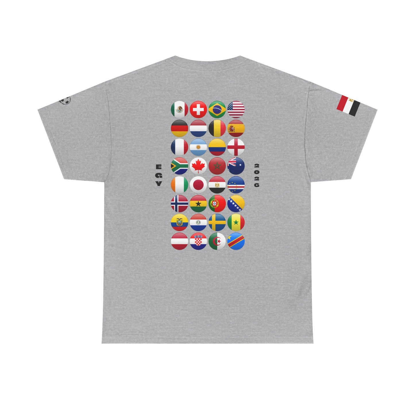 Egypt Football T-Shirt - Unisex Egypt Soccer Fan Tee with Flag (2026)