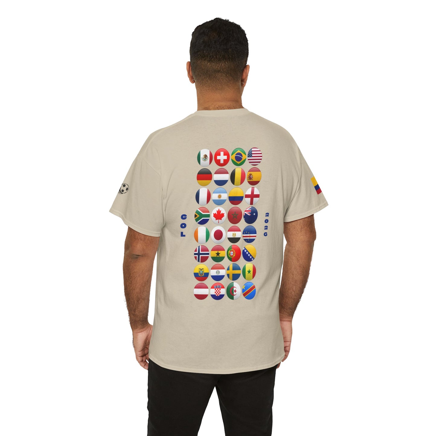 Colombia Football T-Shirt - Unisex Colombia Soccer Fan Tee with Flag (2026)