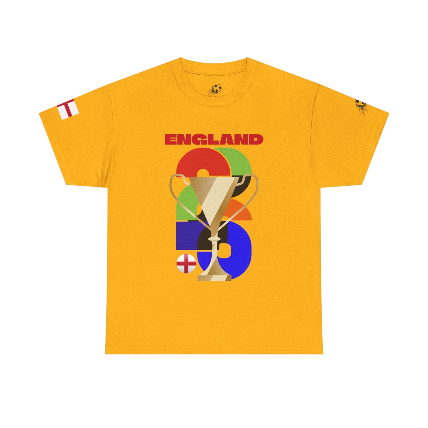 England Football T-Shirt - Unisex England Soccer Fan Tee with Flag (2026)