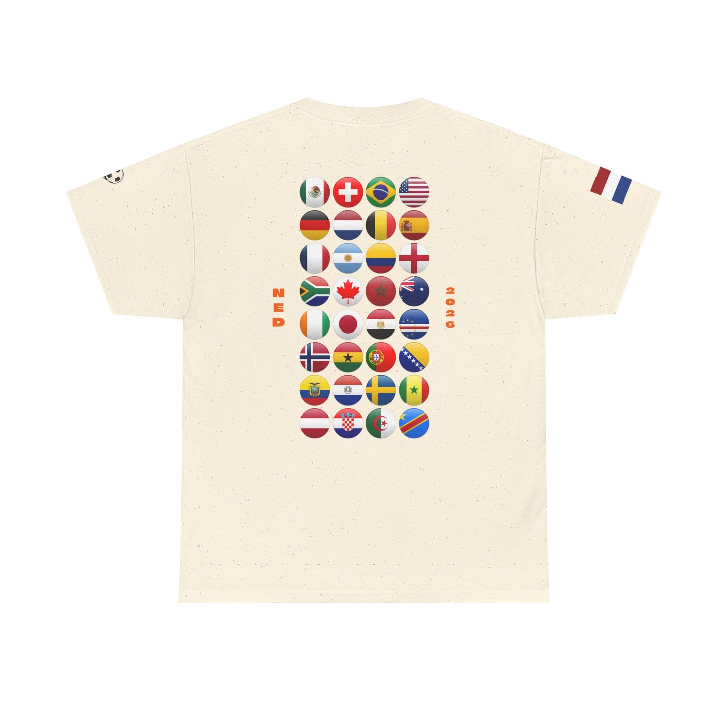 Netherlands Football T-Shirt - Unisex Netherlands Soccer Fan Tee with Flag (2026)