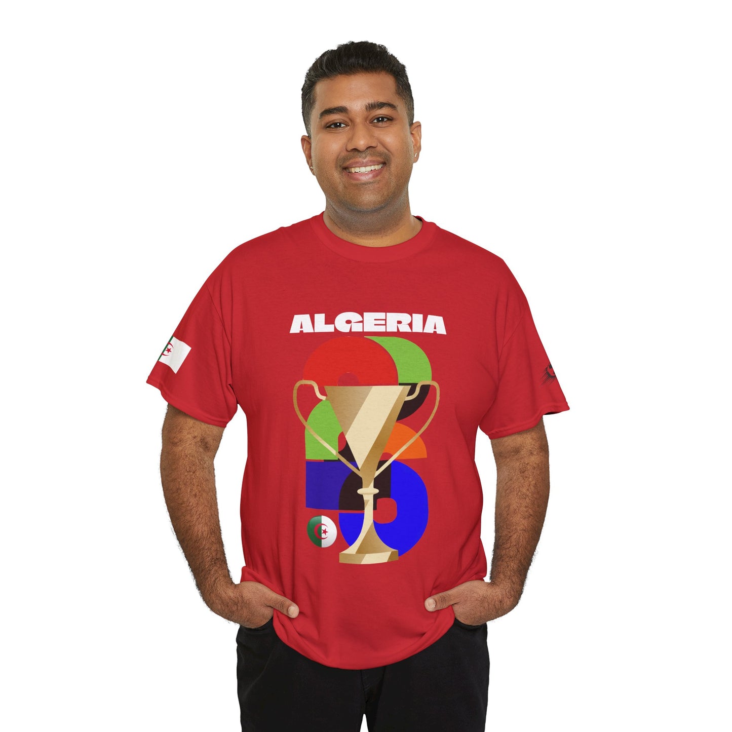 Algeria Football T-Shirt - Unisex Algeria Soccer Fan Tee with Flag (2026)