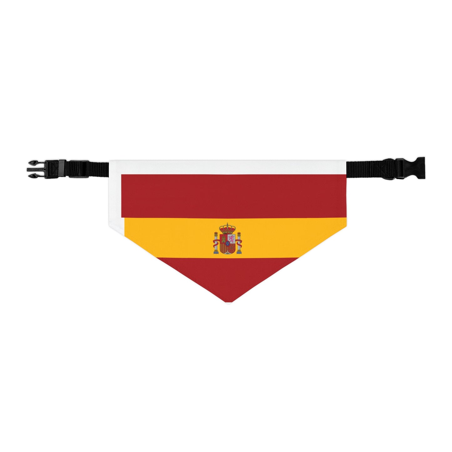 Spain Soccer Dog Bandana — Spanish Flag Snap-On Pet Bandana, Fan Gear