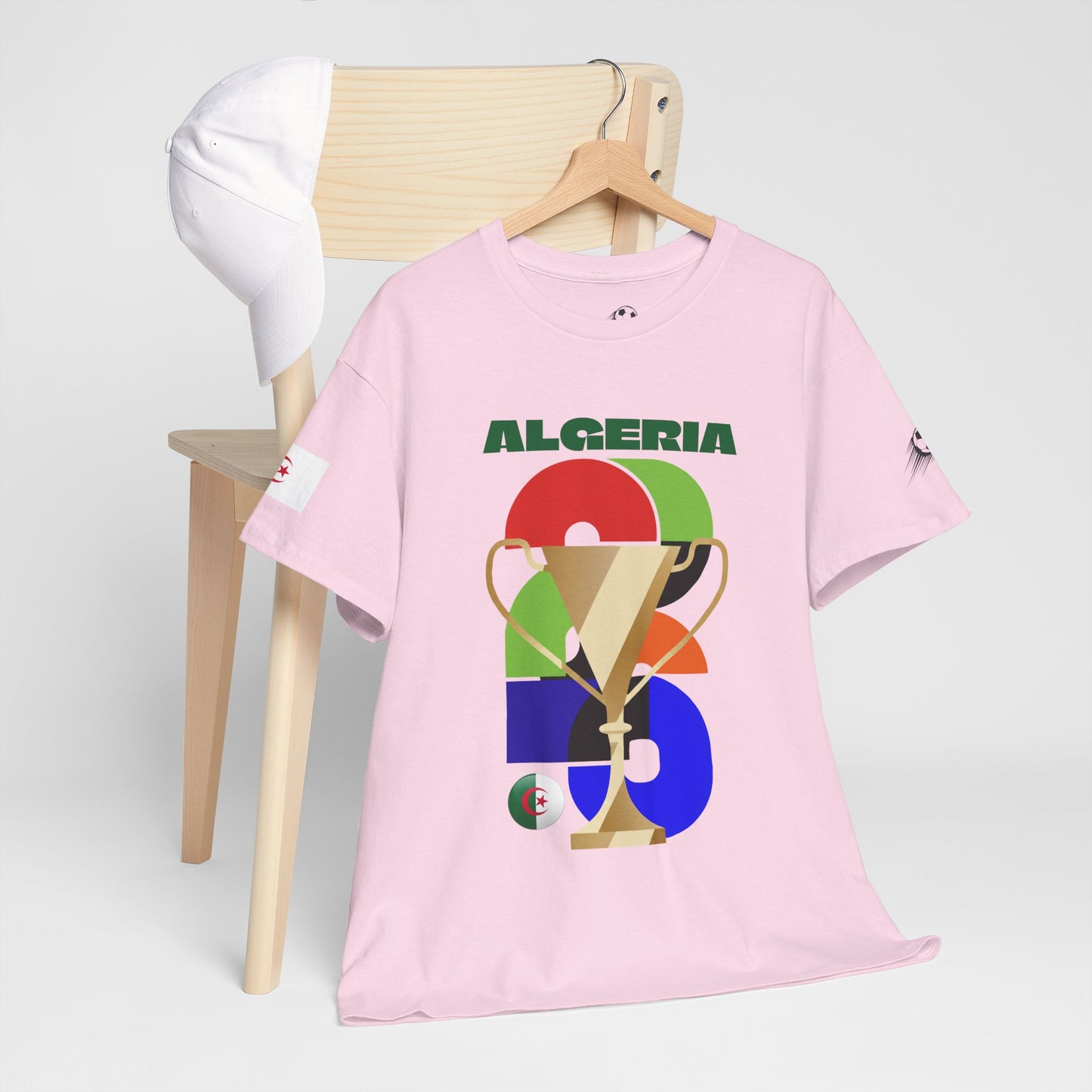 Algeria Football T-Shirt - Unisex Algeria Soccer Fan Tee with Flag (2026)