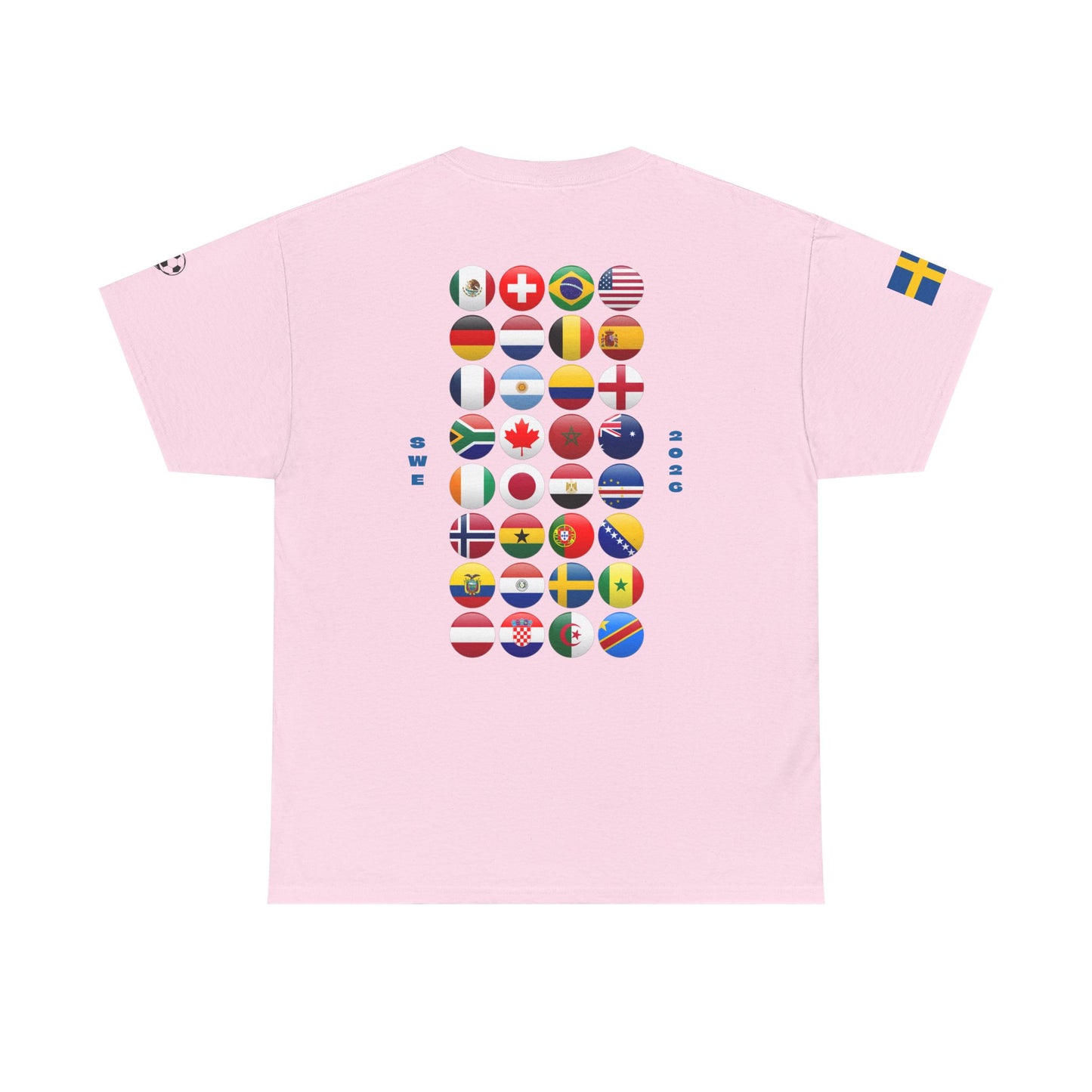 Sweden Football T-Shirt - Unisex Sweden Soccer Fan Tee with Flag (2026)