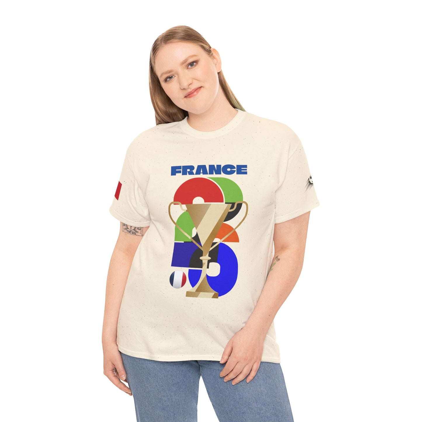 France Football T-Shirt - Unisex France Soccer Fan Tee with Flag (2026)