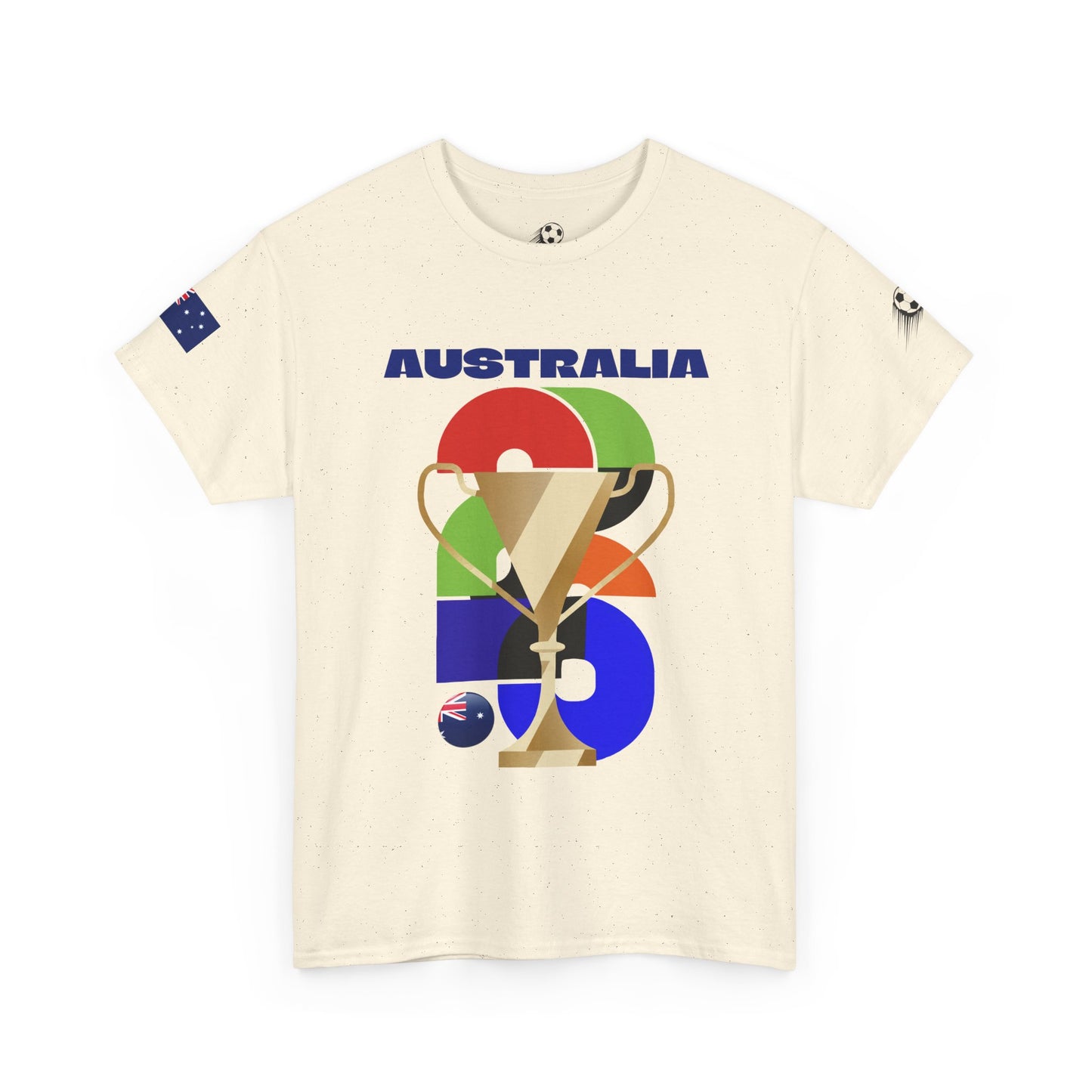Australia Football T-Shirt - Unisex Australia Soccer Fan Tee with Flag (2026)