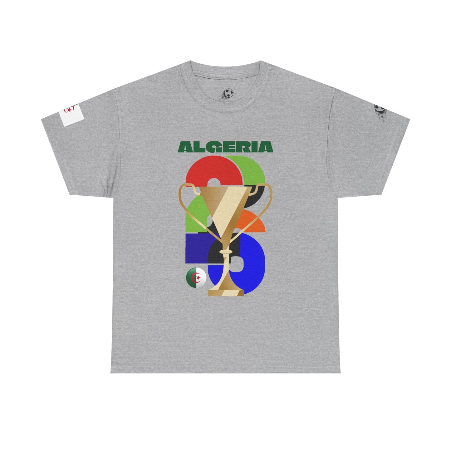 Algeria Football T-Shirt - Unisex Algeria Soccer Fan Tee with Flag (2026)
