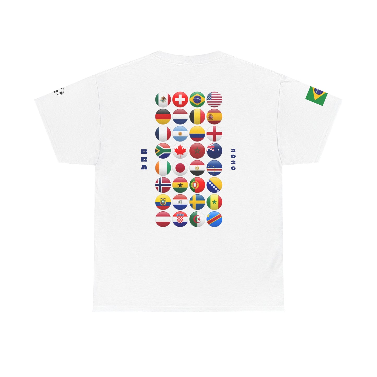 Brazil Football T-Shirt - Unisex Brazil Soccer Fan Tee with Flag (2026)